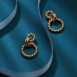 Accessorize Gold-Toned Contemporary Drop Earrings-35