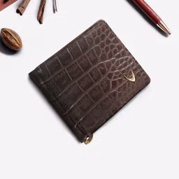 Hidesign Men Brown Crocodile Skin Textured Money Clip-image-43