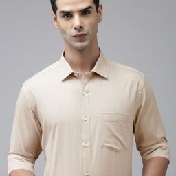 Park Avenue Men Pure Cotton Textured Slim Fit Formal Shirt-image-84