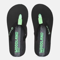 Woodland Men Brand Name Printed Rubber Thong Flip-Flops-image-8
