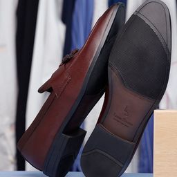 Men Leatherette Formal Slip On Shoes Tassel Moccasins-image-96