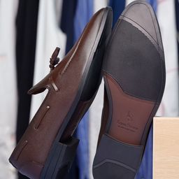 Men Leatherette Formal Slip On Shoes Tassel Moccasins-image-95