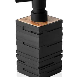 FabSeasons Black & Brown Textured Plastic Soap Dispenser-picture-7