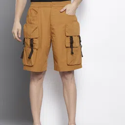 The Indian Garage Co Men Mid-Rise Pure Cotton Relaxed Fit Cargo Shorts-picture-45