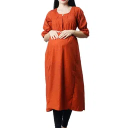 CEE-18 Maternity Pure Cotton Feeding kurta With Zippers-picture-42
