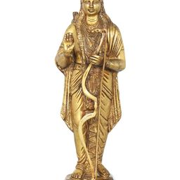 Exotic India Gold Toned Bhagawan Rama In Brass Showpiece-image-45