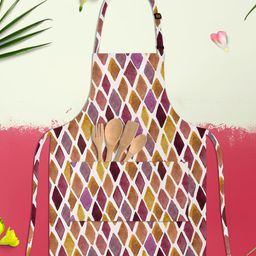 ArtzFolio Maroon & Brown Printed Cotton Apron-22
