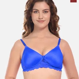 FIMS Blue & Purple Pack of 2 Cotton Lightly Padded Bra-image-84