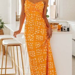 StyleCast Women Floral Print Shoulder Strap Maxi Dress-picture-12