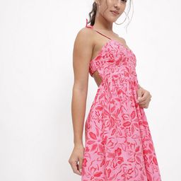 DressBerry Barbiecore Floral Fantasy Strappy Knee Length Dress-image-27