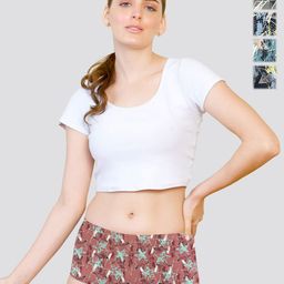 Kalyani Pack Of 5 Printed Cotton Mid-Rise Hipster Briefs 5518P6V053S-19