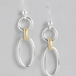 Carlton London Rhodium-Plated Oval Drop Earrings-27