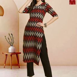 Moda Rapido Pack of 2 Printed Straight Kurta with Trousers-picture-3