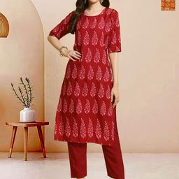 Moda Rapido Pack of 2 Printed Straight Kurta with Trousers-picture-35