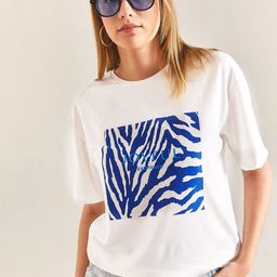 BIANCO LUCCI Women Typography Printed Round Neck T-shirt-image-83