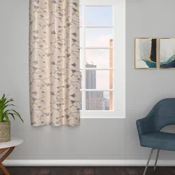 THE CONVERSION Grey Floral Room Darkening Window Curtain-image-89