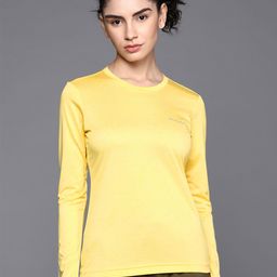 Columbia Women Yellow Slim Fit T-shirt-image-12