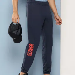 Slazenger Men Brand Logo Printed Terry Sports Joggers-picture-8