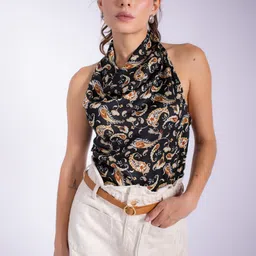 Stylecast X Hersheinbox Printed Halter Neck Backless Top-image-47