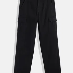 IVOC Boys Solid Pure Cotton Slim Fit Cargos-picture-35