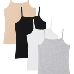 Charm n Cherish Girls Pack Of 4 Shoulder Strap Camisoles-55
