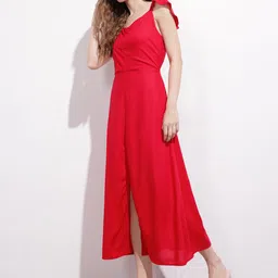 DressBerry CottageCore Classic Slit A-Line Midi Dress-image-11