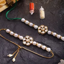 House of Pataudi Kundan Bhaiya Bhabhi Rakhi Gift Set-57