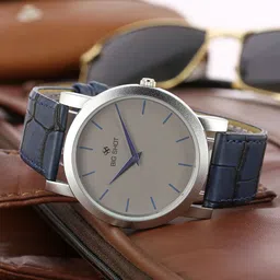 BIG SHOT Men Brass Dial & Leather Straps Analogue Watch BSM015A-image-46