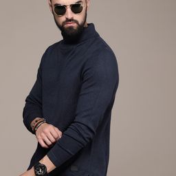 The Roadster Lifestyle Co. Turtle Neck Pullover Sweaters-54