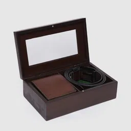 Woodland Men Leather Wallet & belt Accessory Gift With Box-image-84