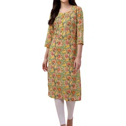 BAPS Floral Block Printed Gotta Patti Pure Cotton Kurta-29