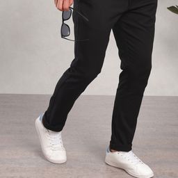 Nautica Men Slim Fit Self Design Textured Chino Trousers-picture-49