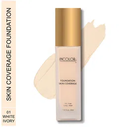 INCOLOR Foundation Skin Coverage - 30 ml 01 White Ivory-38
