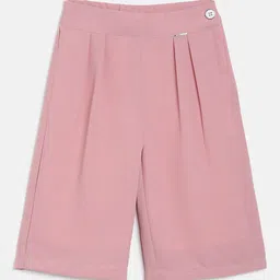Peppermint Girls Peach-Coloured Solid Culottes-image-73