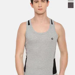 Dollar Bigboss Men Pack of 2 Cotton Racerback Styled Gym Vest-image-73