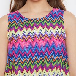 PURYS Multicoloured Printed Basic Jumpsuit image 5