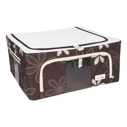 BlushBees Brown Printed Foldable Storage Box With Transparent Window image 2