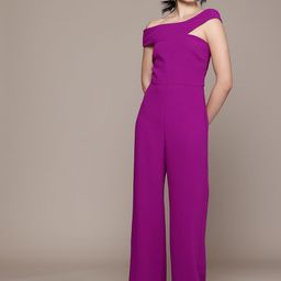 MANGO One-Shoulder Basic Jumpsuit image 2