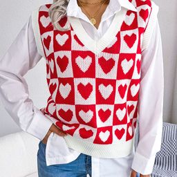 HERE&NOW Women Printed Sweater Vest-picture-40