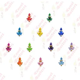 Comet Busters Embellished Traditional Designer Bindi 12 Pcs image 3