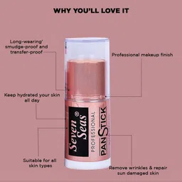 Seven Seas Water Proof High Coverage PanStick Foundation 101-Natural image 4