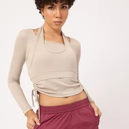 DressBerry Layered-Luxe Knotty Ruched Top-image-49