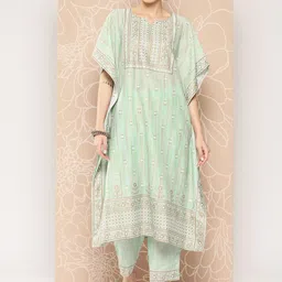 Libas Ethnic Motifs Printed Regular Kurta with Trousers image 3