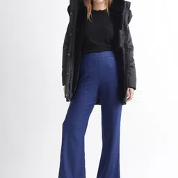 RAREISM Women Slim Fit High-Rise Plain Parallel Trouser-image-88