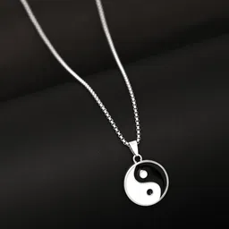 Roadster Men Silver-Plated Yinyan Pendant Chain-51