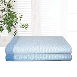 Athom Living Astar Blue Cotton 210 GSM Bath Towels-50