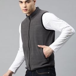 Pierre Carlo Men Solid Front-Open Sweatshirt image 5
