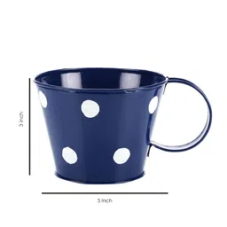 green girgit Set of 2 Polka-Dot Printed Planters image 3