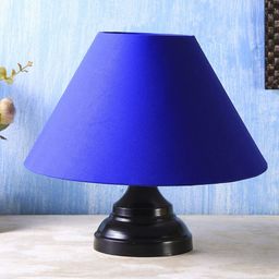 Devansh Navy Blue Solid Frustum Table Lamp image 4