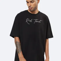 Mad Over Print Typography Printed Oversized Cotton T-shirt-image-84